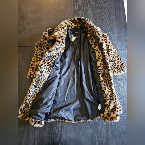 Forever 21 Faux Fur Leopard Jacket Womens - Picture 4 of 8